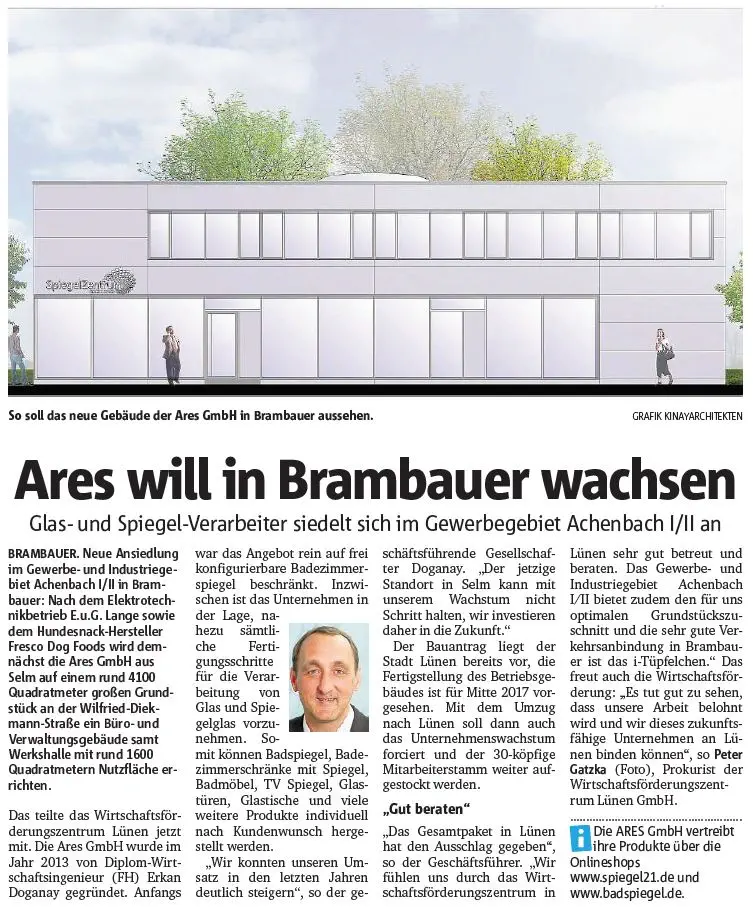 Ruhr Nachrichten: Ares will in Brambauer wachsen
