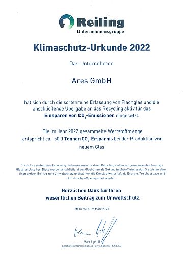 Klimaschutz Urkunde 2022