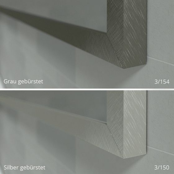 Rahmen Silber/Grau gebürstet