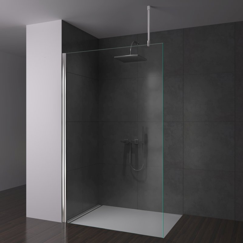 Glas Duschwand für Walkin Dusche konfigurieren Spiegel21