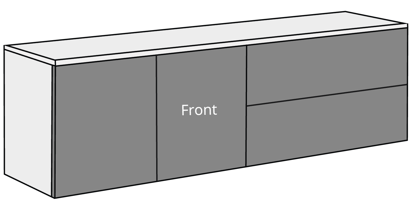 Badunterschrank Front