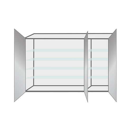 Glasböden im Schrank Spiegelschrank Glasböden