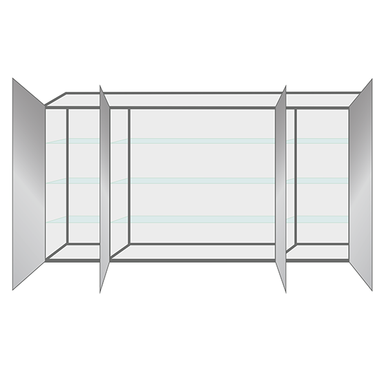 Glasböden im Schrank Spiegelschrank Glasböden