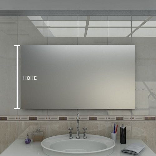 Badspiegel mit LED Beleuchtung Wandspiegel  nach Maß Heizmatte BALTIMORE  A02