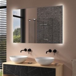 Badezimmer Spiegel mit Hintergrundbeleuchtung - M15L2V Badezimmer Spiegel mit Hintergrundbeleuchtung - M15L2V
