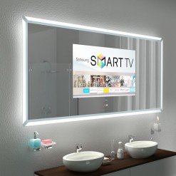 (Bad) Spiegel mit Fernseher und Glas-Rahmen - AUSTIN (Bad) Spiegel mit Fernseher und Glas-Rahmen - AUSTIN