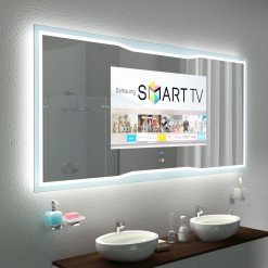 (Bad) Spiegel mit TV und Glas-Rahmen - RENO (Bad) Spiegel mit TV und Glas-Rahmen - RENO
