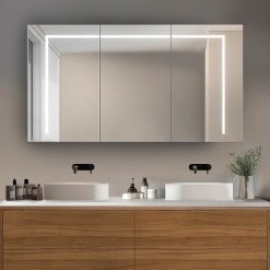 Bad Spiegelschrank mit Beleuchtung - CLEVELAND Bad Spiegelschrank mit Beleuchtung - CLEVELAND