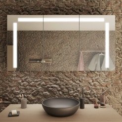 Badezimmer Spiegelschrank LED Auf-/Unterputz - DETROIT Badezimmer Spiegelschrank LED Auf-/Unterputz - DETROIT