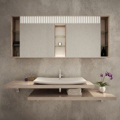 Badezimmer Spiegelschrank beleuchtet - NARVIK Badezimmer Spiegelschrank beleuchtet - NARVIK