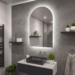 Badspiegel mit Rundbogen und Hintergrundbeleuchtung F635L4B