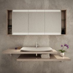 Badspiegelschrank mit Beleuchtung - STAVANGER Badspiegelschrank mit Beleuchtung - STAVANGER
