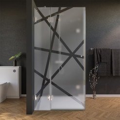 Design Duschkabine Glas, Tür seitlich AREA 8/210