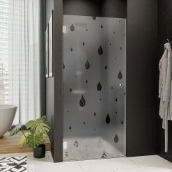 Dusche Glastür mit Dekor TROPFEN 1/101