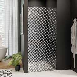 Dusche Glastür nach Maß mit Dekor DOT 2/101