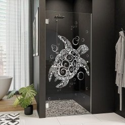Dusche Glastür nach Maß mit Motiv SCHILDKRÖTE 101
