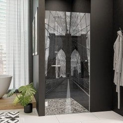 Dusche Nischentür mit Motiv BROOKLYN BRIDGE 101