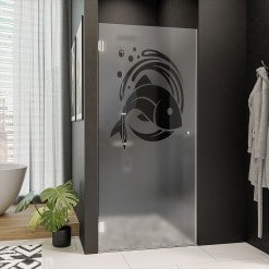 Dusche Nischentür mit Motiv FISCH 101