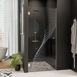 Duschkabinentür Echtglas mit Dekor DOT 8/101