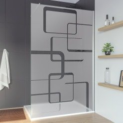 Duschtrennwand mit Motiv DESIGN 1T