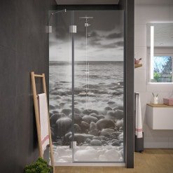 Duschtür aus Glas Laser-Design MEER 1/104