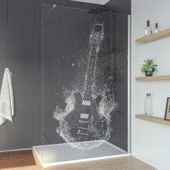 Duschwand mit Motiv GITARRE (T)