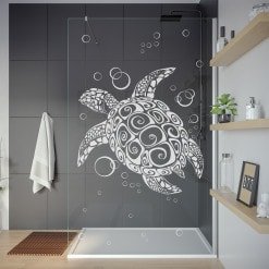 Duschwand mit Motiv SCHILDKRÖTE 1T