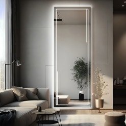 Flur-/Dielenspiegel nach Maß mit LED - NELE Flur-/Dielenspiegel nach Maß mit LED - NELE