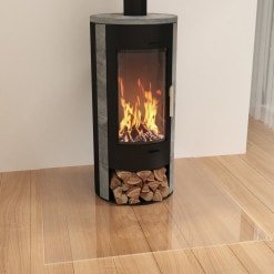 Funkenschutz aus ESG Weißglas 6 mm