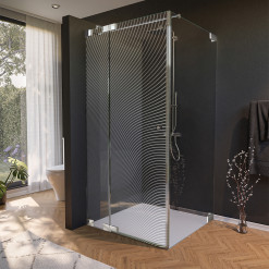 Glas Duschkabine Tür seitlich mit Dekor ARRAY 4/210