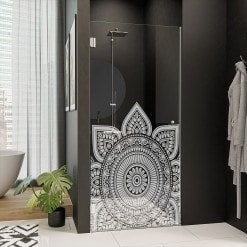 Glas Duschtür auf Maß mit Motiv MANDALA 1/101
