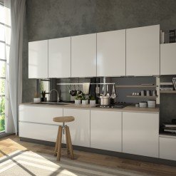 Glasrückwand Küche, Nischenrückwand - Schwarz - REF 9005 Glasrückwand Küche, Nischenrückwand - Schwarz - REF 9005