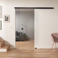 Glasschiebetür ESG 8mm CRISTALLO B/IS