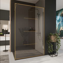 Glastrennwand Dusche mit Farbdruck FRAME LINE 2