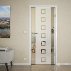 Innentür Glas satiniert CARRE 11