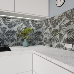 Küchenrückwand ESG Glas 6mm mit keramischen Farbdruck FARN 1