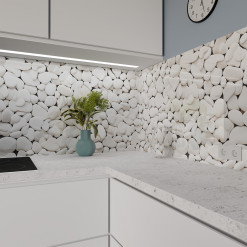 Küchenrückwand ESG Glas 6mm mit keramischen Farbdruck KIESELSTEINE 1