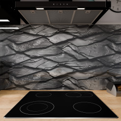 Küchenrückwand ESG Glas 6mm mit keramischen Farbdruck SCHIEFER 2