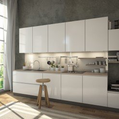 Küchenrückwand aus Glas - Cremeweiß / Weiß - REF 1013 Küchenrückwand aus Glas - Cremeweiß / Weiß - REF 1013