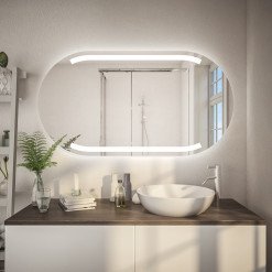 Schöner LED Badspiegel abgerundet F605L4K Schöner LED Badspiegel abgerundet F605L4K