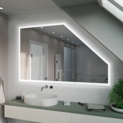 LED Badspiegel mit Dachschräge - Cuarto SDS001 LED Badspiegel mit Dachschräge - Cuarto SDS001