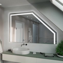 LED Badspiegel mit Dachschräge - Gualaca SDS004 LED Badspiegel mit Dachschräge - Gualaca SDS004