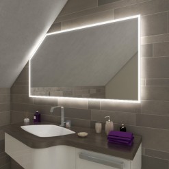 LED badkamerspiegel met schuin dak - Namek SDS011