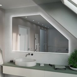 LED Badspiegel mit Dachschräge - Namek
