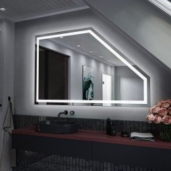 LED Badspiegel mit Dachschräge - Yanagod SDS100 LED Badspiegel mit Dachschräge - Yanagod SDS100