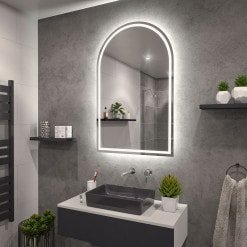 LED Badspiegel mit Rundbogen F636L4B