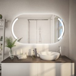 Schöner LED Spiegel abgerundet F604L4K Schöner LED Spiegel abgerundet F604L4K