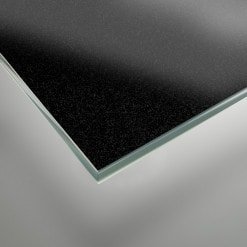 Lackiertes Glas - Schwarz mit Glitzer - REF 0337, 4mm