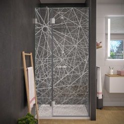 Laser-Design Duschtür aus Glas DESIGN 2/104