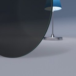 Runde Glasplatte 8 mm Graues ESG Glas Parsol®